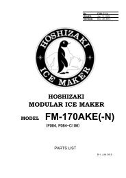 MODEL FM-170AKE(-N) - Hoshizaki