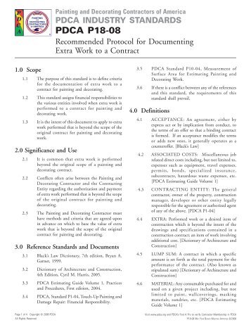 PDCA P18-08 - Painting and Decorating Contractors of America