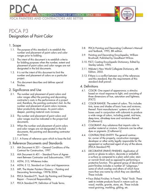 PDCA P3 Painting and Decorating Contractors of America
