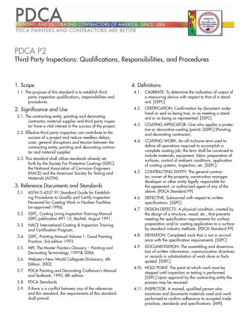 Sspc Standards Chart