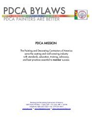 PDCA MISSION - Painting and Decorating Contractors of America