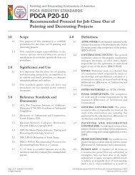 PDCA P20-10 - Painting and Decorating Contractors of America