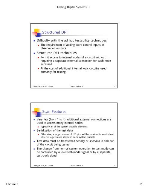 Design for Testability (II)