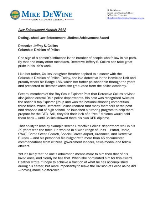 Law Enforcement Awards 2012