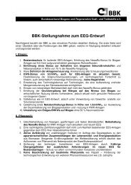 BBK-Stellungnahme zum EEG-Referenten-Entwurf - Energie erzeugen