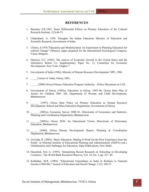 References List of Books, Journals and Publications referred