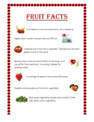 Fruit Facts