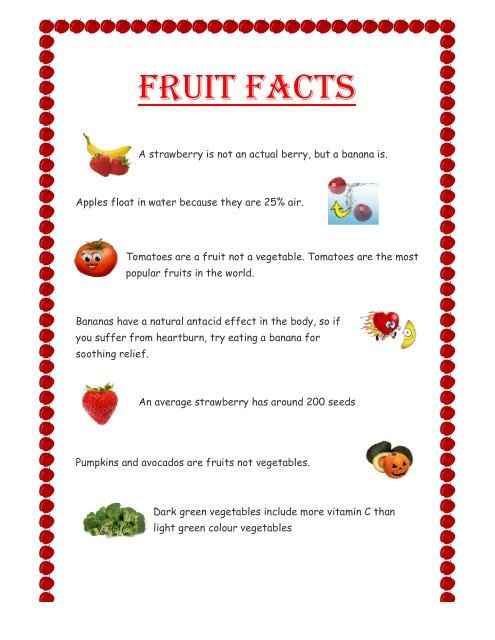 10 Juicy Facts about Fruit and Vegetables