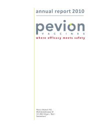 2010 - Pevion Biotech AG