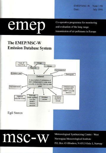 The EMEP/MSC-W Emission Database Svstem