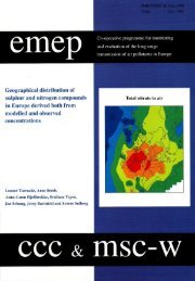 Geographical distribution of sulphur and nitrogen ... - EMEP