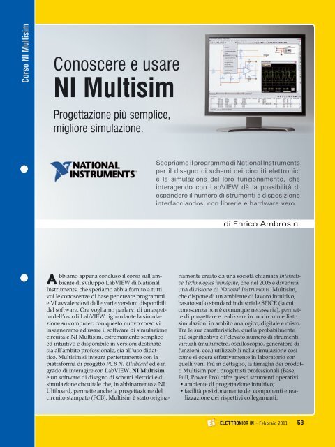 Corso Ni Multisim Ingbeninato
