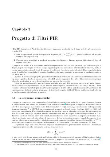 Progetto di Filtri FIR - ingbeninato