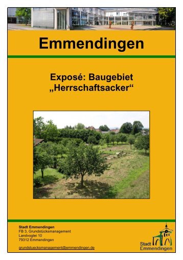 Baugebiet „Herrschaftsacker“ - Stadt Emmendingen