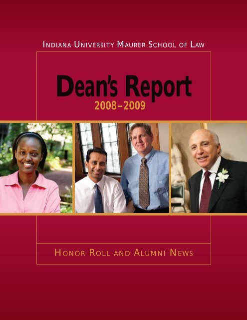 honor roll and alumni news - Indiana University School of Law