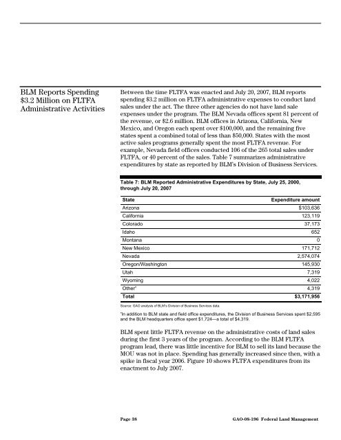 Federal Land Transaction Facilitation Act Restrictions and ...