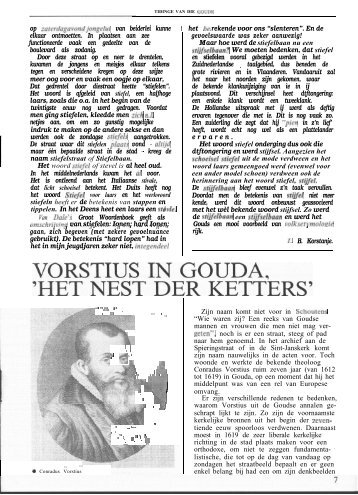 Vorstius in Gouda, het nest der ketters (Tidinge 1988) - Goudanet