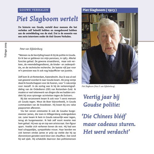 Piet Slagboom vertelt (Tidinge 2009) - Goudanet