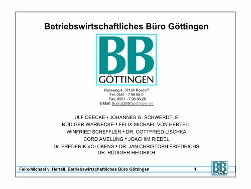 Betriebswirtschaftliches Büro Göttingen