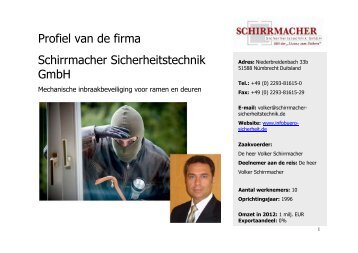 Schirrmacher Sicherheitstechnik (pdf) - AHK debelux