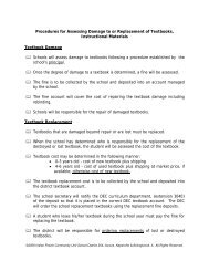 Procedures for Assessing Damage to or Replacement of Textbooks ...