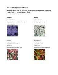 Flats-Small 4 cell plants x 12= 48 count Order by the flat, each flat ...