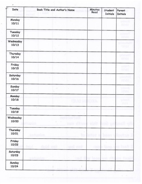 AKORN Daily Reading Log