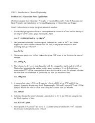 CHE 31. Introduction to Chemical Engineering Problem Set 2 ...