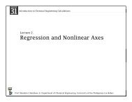 Regression and Nonlinear Axes - Che 31. Introduction to Chemical ...
