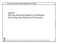 Solving Material Balance Problems Involving Non-Reactive - Che 31 ...