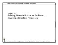 Solving Material Balances Problems Involving Reactive Processes