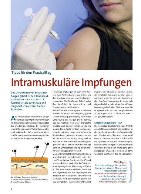 Tipps für den Praxisalltag Intramuskuläre Impfungen - Med.KOMM