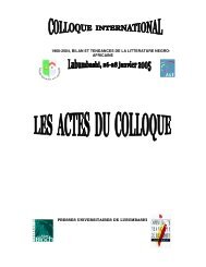 1960-2004, bilan et tendances de la litterature negro ... - critaoi - AUF