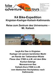 K4 Bike-Expedition - Bike Adventure Tours