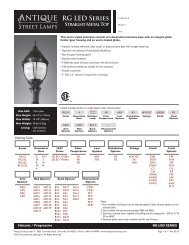 ASL RG LED Straight Metal Top.pdf - ANTIQUE Street Lamps