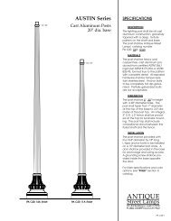 AUSTIN Series - ANTIQUE Street Lamps