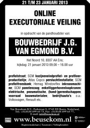 BOUWBEDRIJF J.G. VAN EGMOND B.V. - Veiling - Van Beusekom