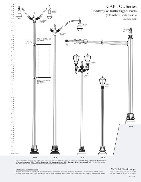 Roadway & Traffic Signal Posts - ANTIQUE Street Lamps