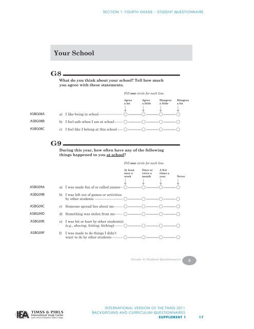 Supplement 1 - TIMSS and PIRLS Home - Boston College