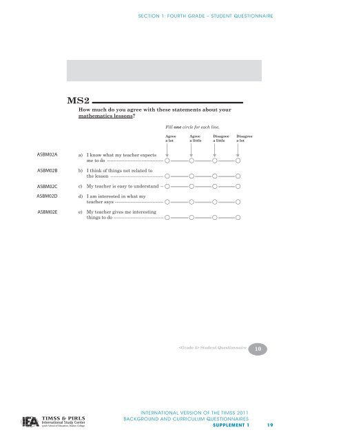 Supplement 1 - TIMSS and PIRLS Home - Boston College