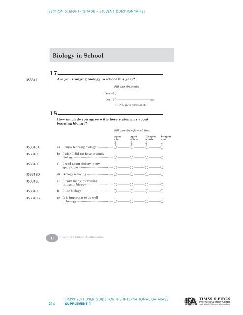 Supplement 1 - TIMSS and PIRLS Home - Boston College