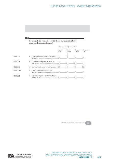 Supplement 1 - TIMSS and PIRLS Home - Boston College