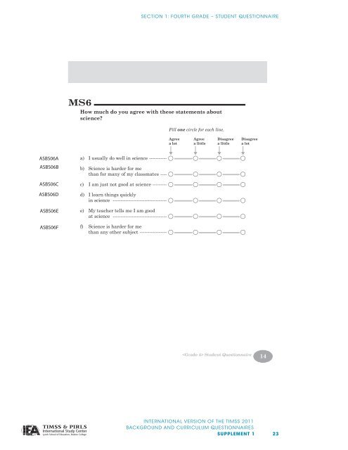 Supplement 1 - TIMSS and PIRLS Home - Boston College