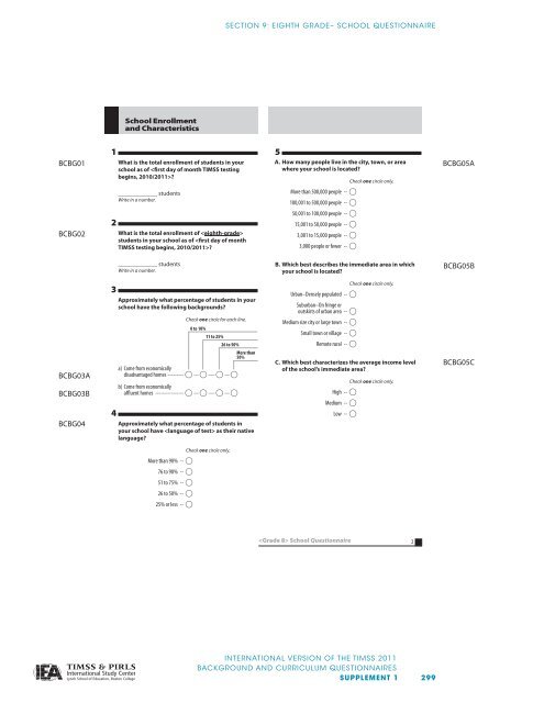 Supplement 1 - TIMSS and PIRLS Home - Boston College