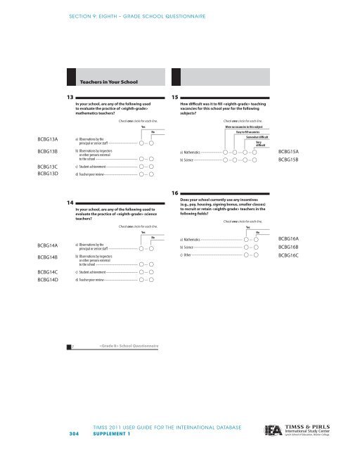 Supplement 1 - TIMSS and PIRLS Home - Boston College