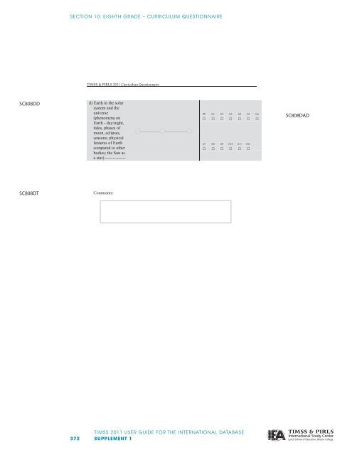 Supplement 1 - TIMSS and PIRLS Home - Boston College