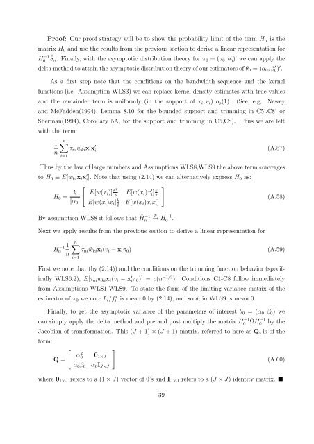 weighted and two stage least squares estimation of ... - Boston College