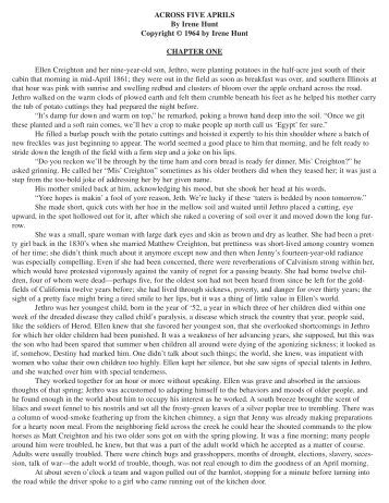 Across five aprils essay