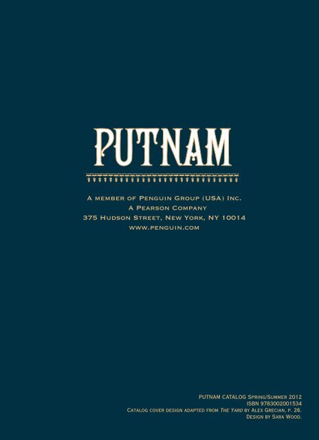 Putnam, Spring/Summer 2012 - Bookseller Services - Penguin ...