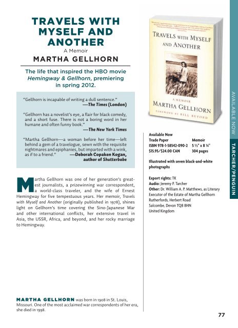 Putnam, Spring/Summer 2012 - Bookseller Services - Penguin ...